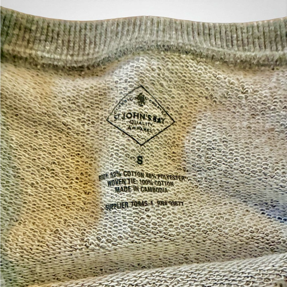 St. John's Bay Gray Patterned Sweatshirt - Picture 3 of 4